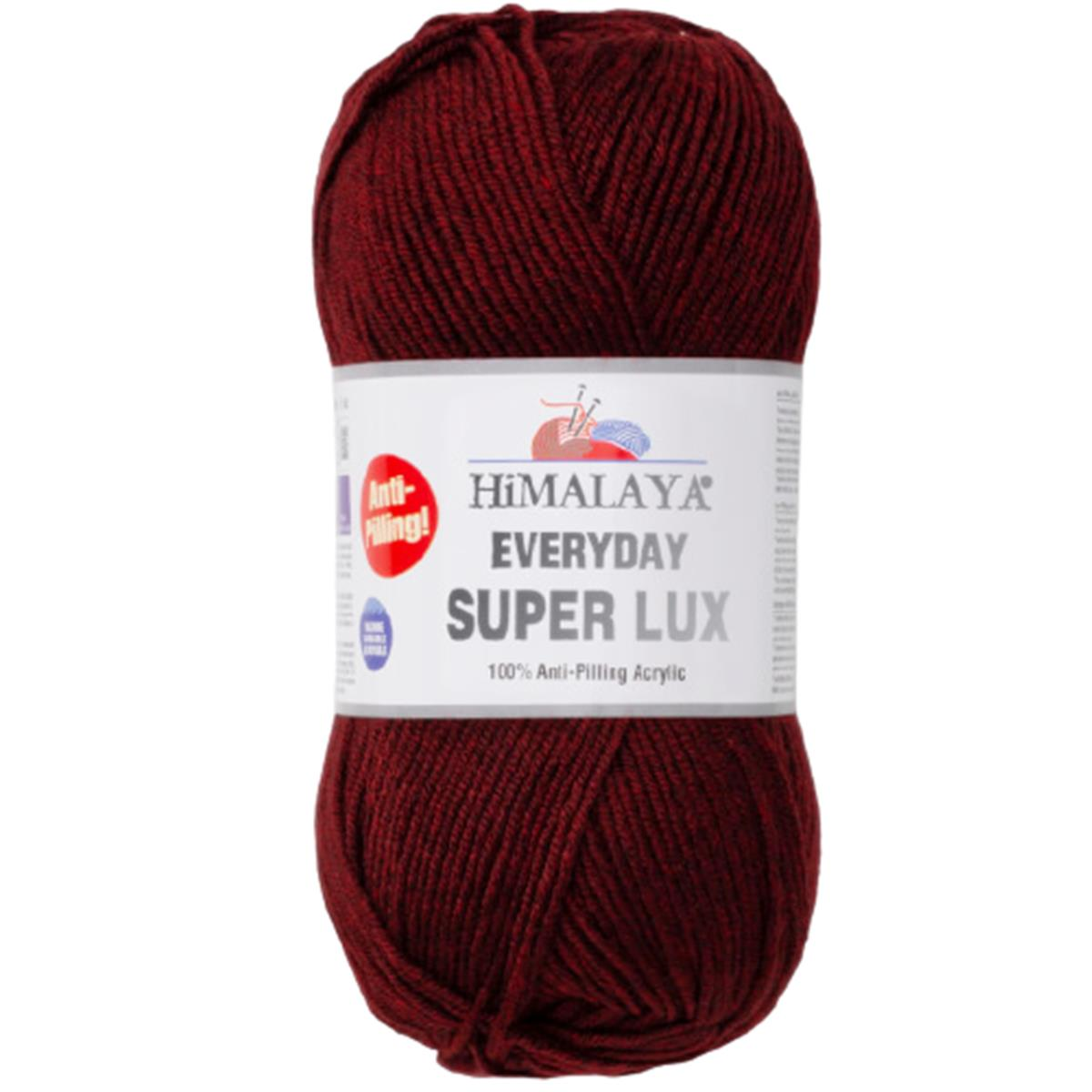 Himalaya Everyday Super Lux Lüks El Örgü İpliği 73436 Kırçıllı Bordo