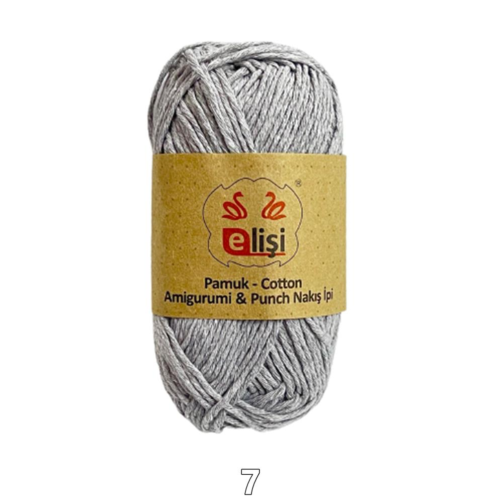 Elişi Pamuk Amigurumi İpi İpliği Cotton Koton 50gr 7 Gri