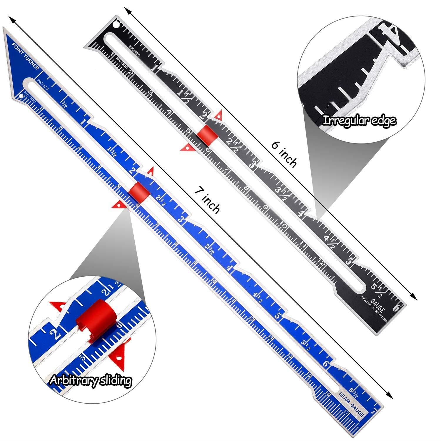 Dikiş Ölçü Aleti Kapitone, Kenar Dikimi 2'li Set ZT-03