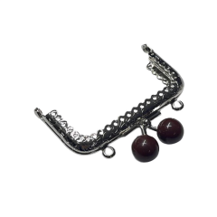 Çanta Sapı Cüzdan Bursu Boncuklu Metal 8,5cm Dikdörtgen csalt10