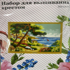 Elegant Kanaviçe Baskılı Etamin Kiti (iplik, iğne, kumaş) 30*40 cm DAX015