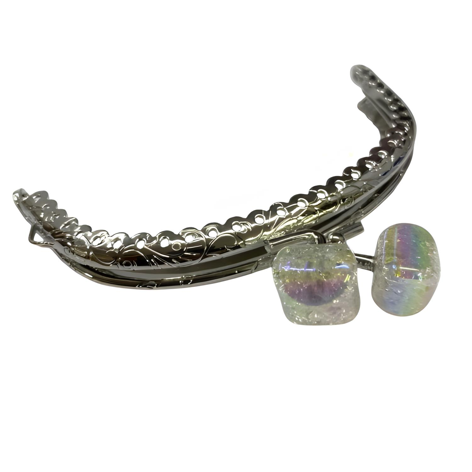 Metal Oval Cüzdan Klipsi Akide Şekeri 11 cm M6 Şeffaf