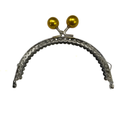 Boncuklu Metal Oval Cüzdan Klipsi 11 cm M7