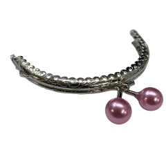 Boncuklu Metal Oval Cüzdan Klipsi 11 cm M7