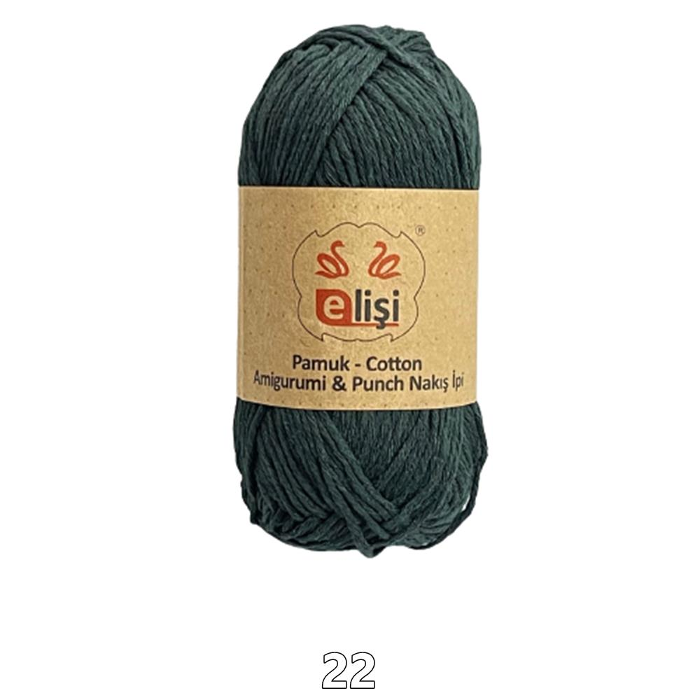 Elişi Pamuk Amigurumi İpi İpliği Cotton Koton 50gr 22 Nefti Yeşil