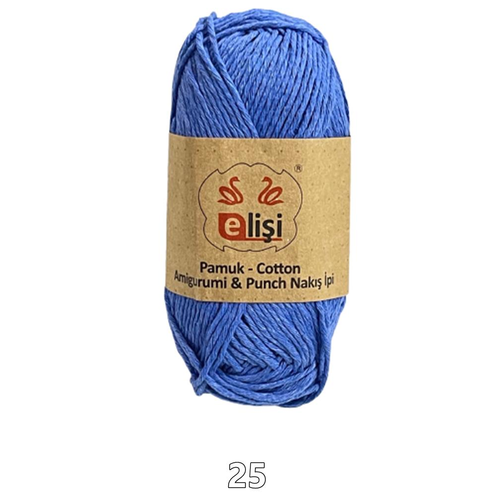 Elişi Pamuk Amigurumi İpi İpliği Cotton Koton 50gr 25 Saks Mavi