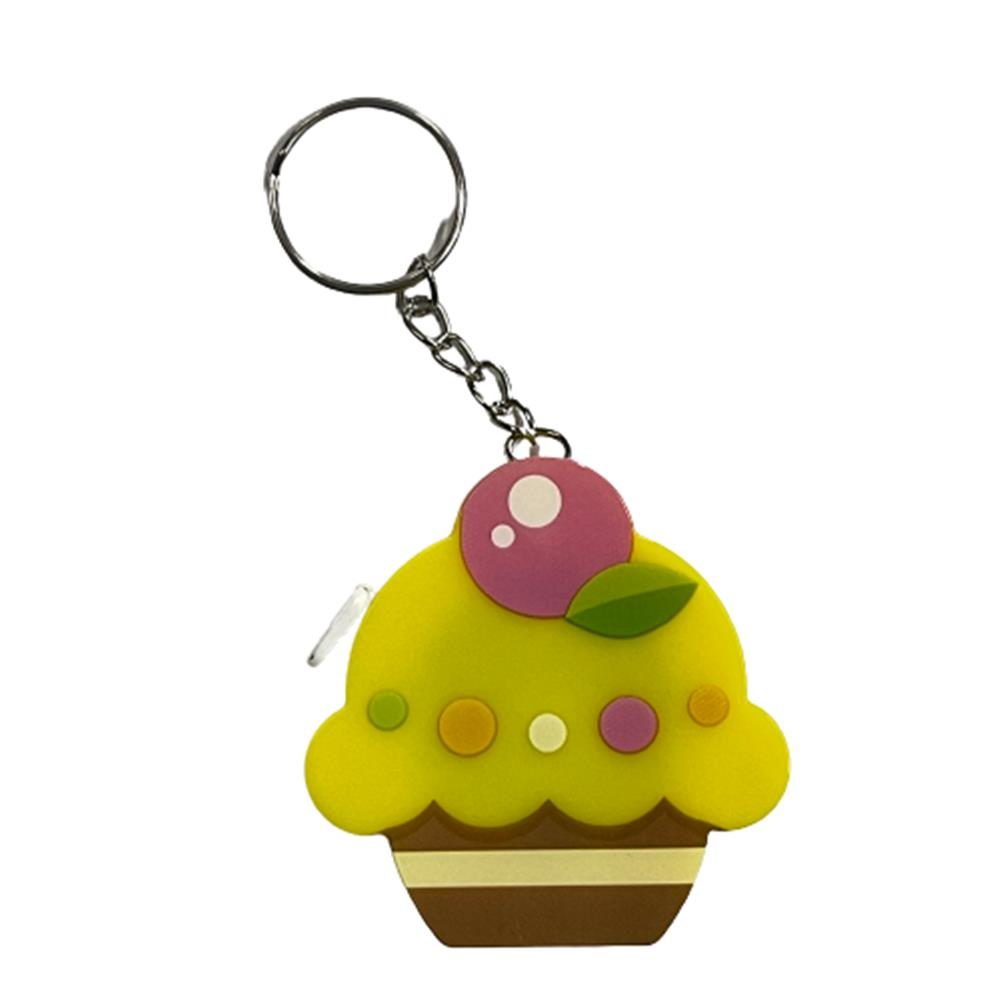 Şekilli Otomatik Mezura Mezure Mezro 150cm 1dksy03 Cupcake Sarı