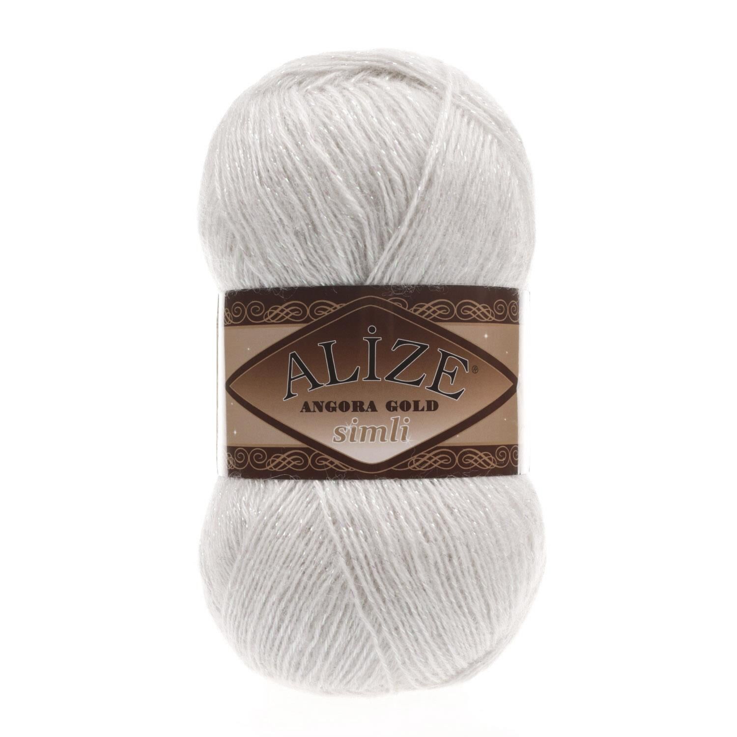 Alize Angora Gold Simli El Örgü İpliği 100 gr 599 Kemik