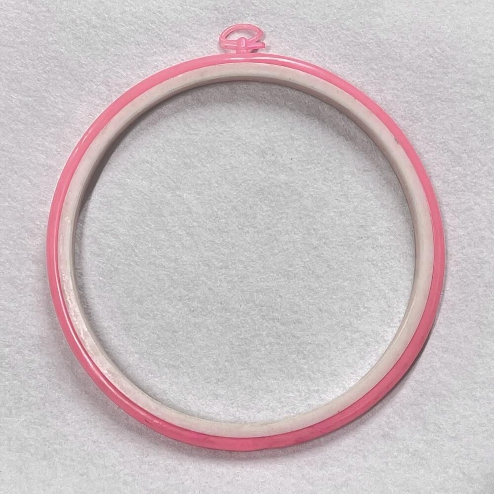 Askılı Yuvarlak Plastik Kasnak 1kypa01 10 cm - Pembe