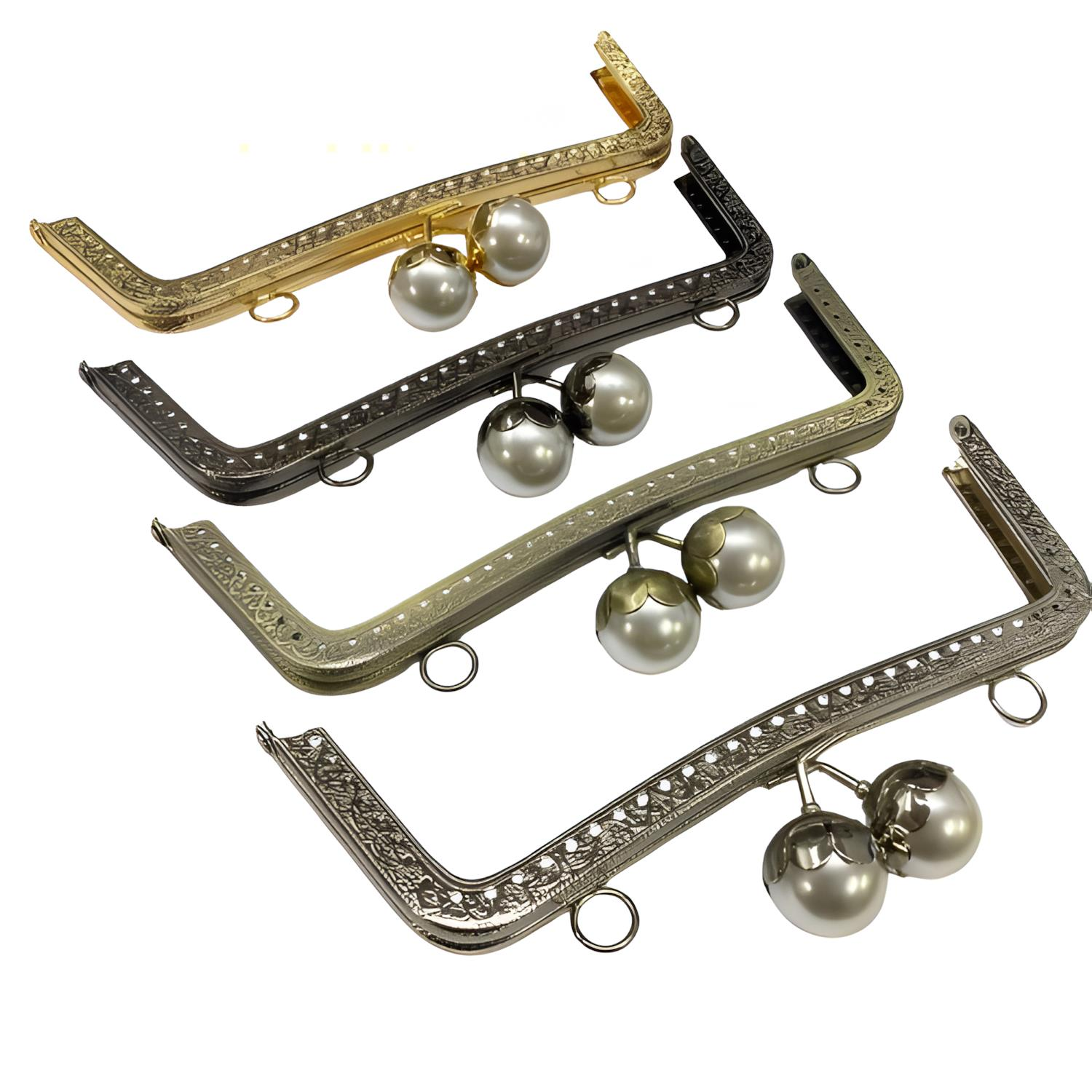 İncili Metal Çanta Sapı Bursu 16,5 cm M2