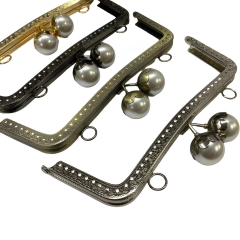 İncili Metal Çanta Sapı Bursu 16,5 cm M2