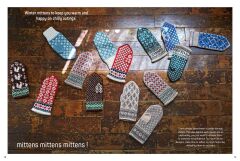 Tuva Knit Latvian Mittens Letonya Örgü Eldivenleri 7060