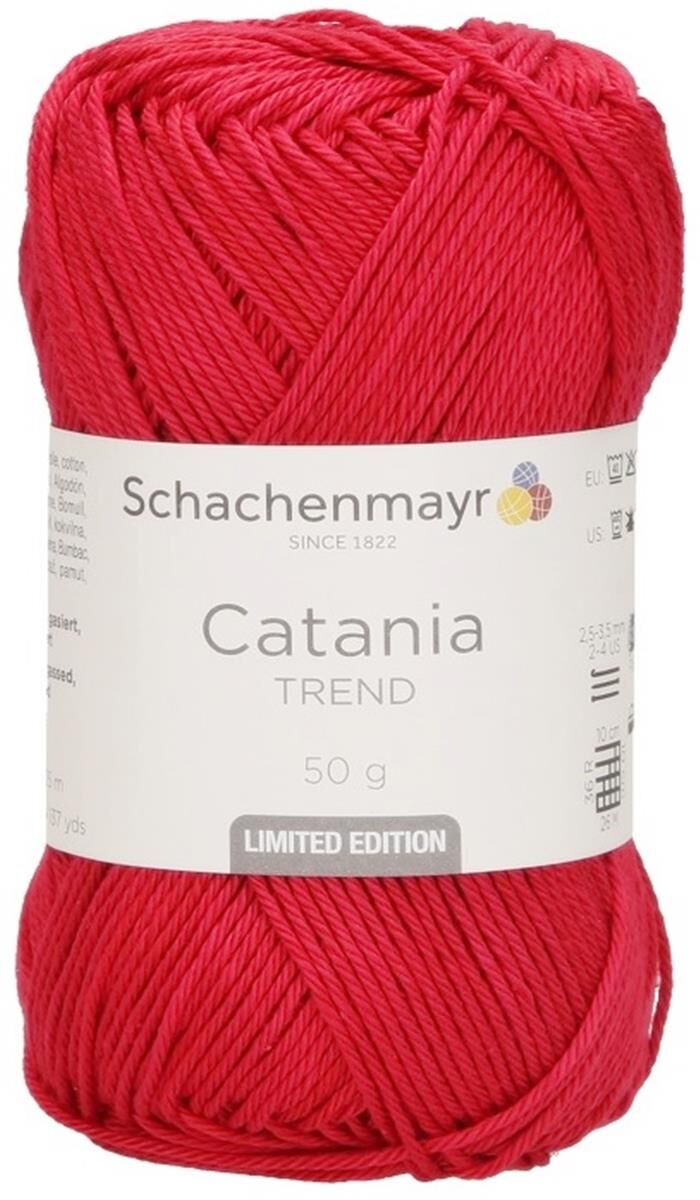 Schachenmayr Catania Pamuk Amigurumi El Örgü İpi İpliği Yünü 300 Kırmızı