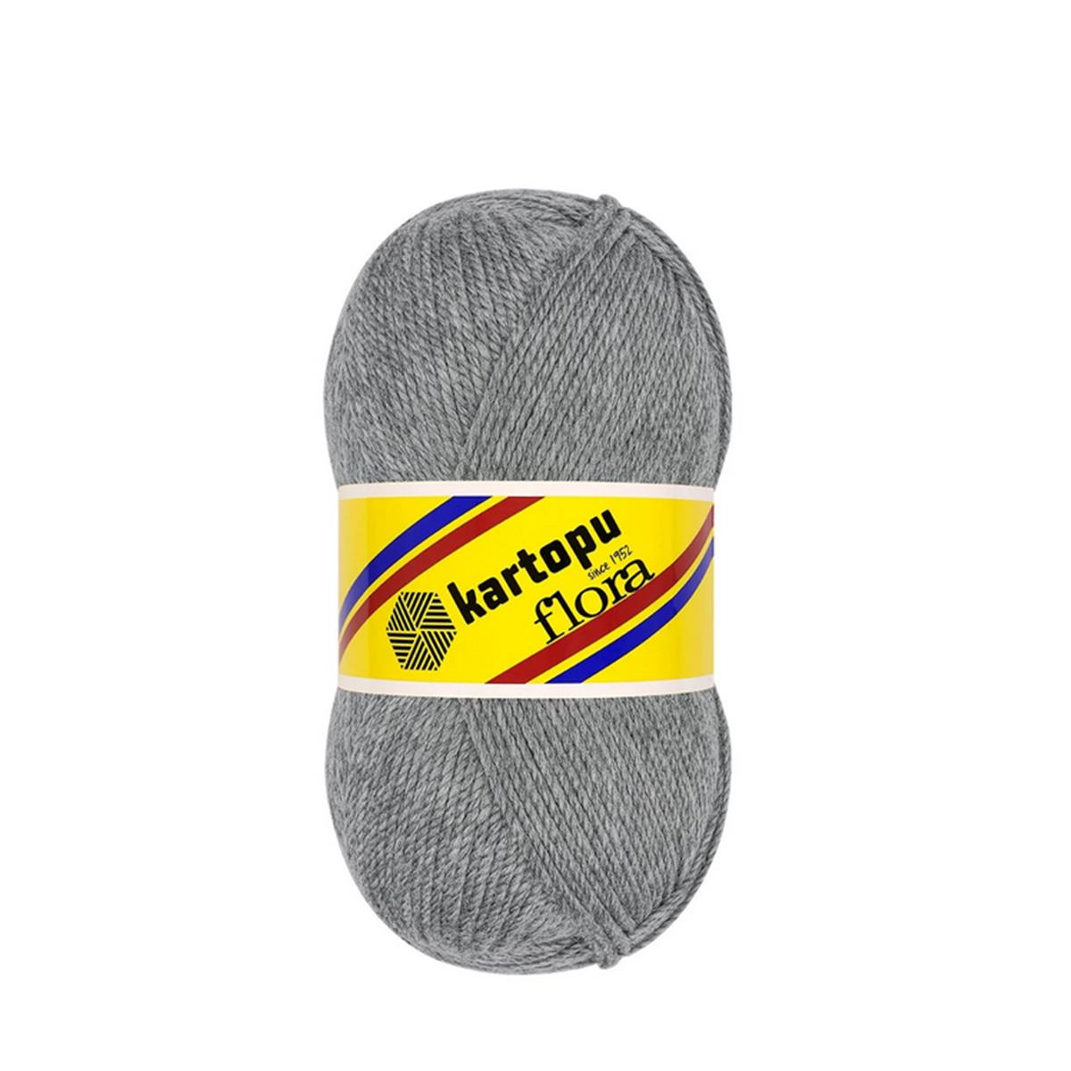Kartopu Flora Patiklik Çoraplık El Örgü İpi 100 gr K1001 Açık Gri