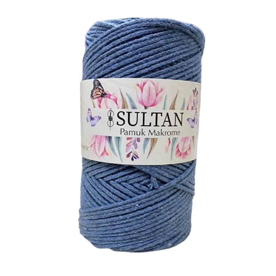 Sultan Pamuk Koton Cotton Makrome İpi 250 gr 18 İndigo Mavi