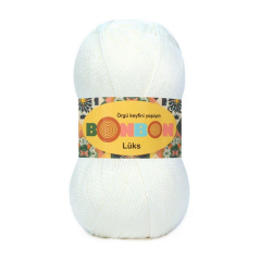 Nako Bonbon Lüks Patiklik Çoraplık El Örgü İpi 100 gr 98200 Beyaz
