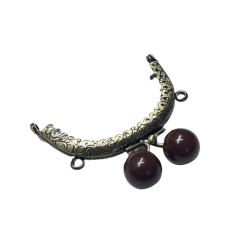 Çanta Sapı Cüzdan Bursu Boncuklu Metal 8,5cm Oval csalt14