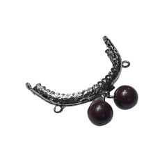 Çanta Sapı Cüzdan Bursu Boncuklu Metal 8,5cm Oval csalt14