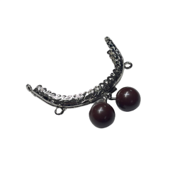 Çanta Sapı Cüzdan Bursu Boncuklu Metal 8,5cm Oval csalt14