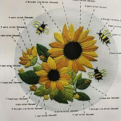Elegant Kanaviçe Baskılı Etamin Kiti (iplik, iğne, kumaş) 15*15 cm Cz0001