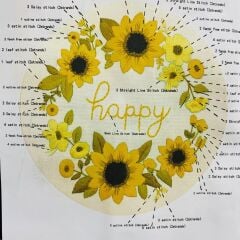 Elegant Kanaviçe Baskılı Etamin Kiti (iplik, iğne, kumaş) 15*15 cm Cz0002