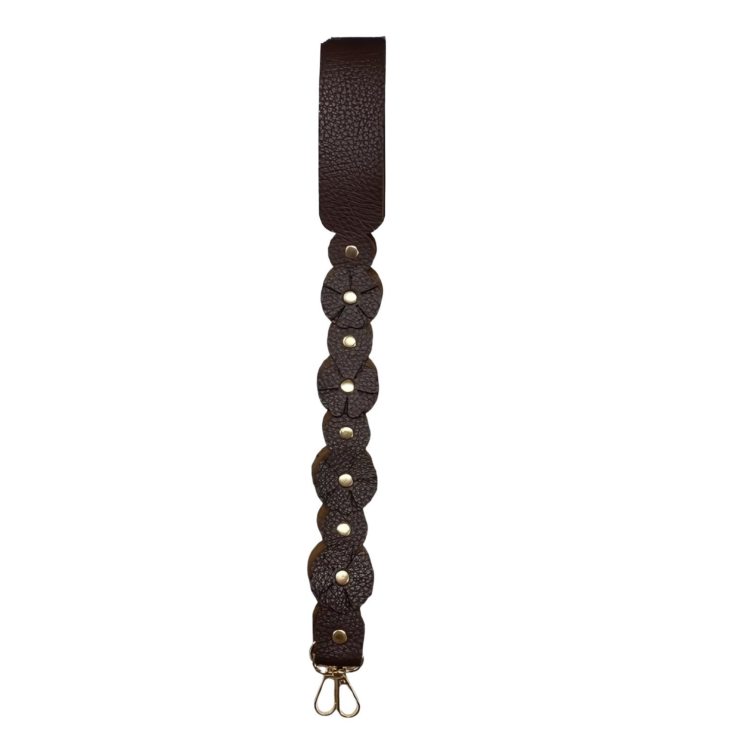 Deri Yonca Çanta Sapı 4*87 cm YML10 Acı Kahve