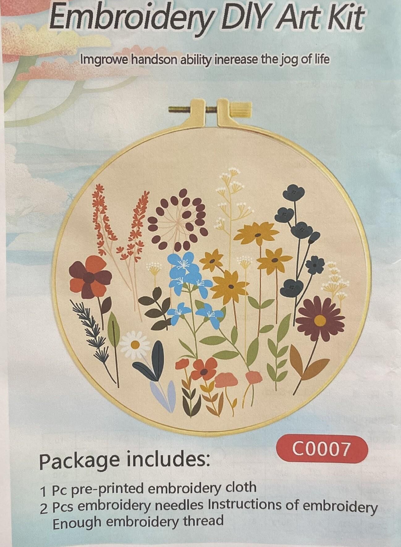 Elegant Kanaviçe Baskılı Etamin Kiti (iplik, iğne, kumaş) 15*15 cm Cz0007