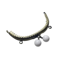 Çanta Sapı Cüzdan Bursu Boncuklu Metal 10,5cm Oval csalt15