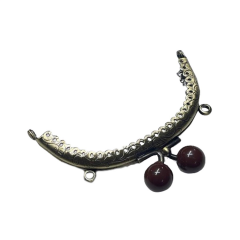 Çanta Sapı Cüzdan Bursu Boncuklu Metal 10,5cm Oval csalt15