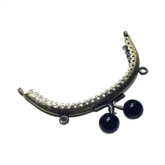 Çanta Sapı Cüzdan Bursu Boncuklu Metal 10,5cm Oval csalt15