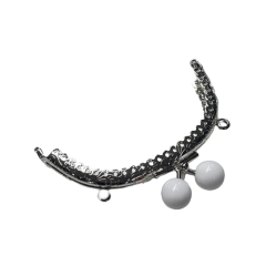 Çanta Sapı Cüzdan Bursu Boncuklu Metal 10,5cm Oval csalt15