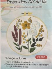 Elegant Kanaviçe Baskılı Etamin Kiti (iplik, iğne, kumaş) 15*15 cm Cz0008