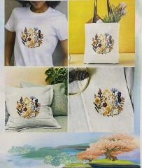 Elegant Kanaviçe Baskılı Etamin Kiti (iplik, iğne, kumaş) 15*15 cm Cz0008