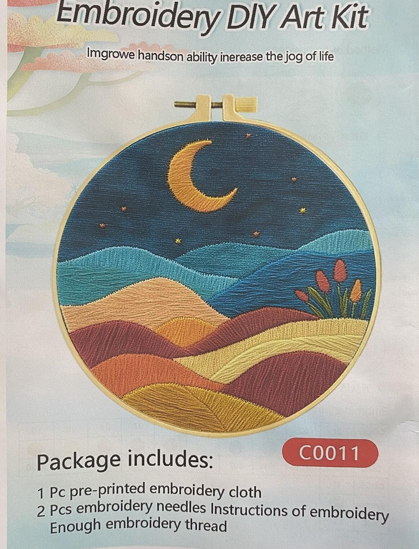 Elegant Kanaviçe Baskılı Etamin Kiti (iplik, iğne, kumaş) 15*15 cm Cz0011