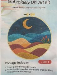 Elegant Kanaviçe Baskılı Etamin Kiti (iplik, iğne, kumaş) 15*15 cm Cz0011