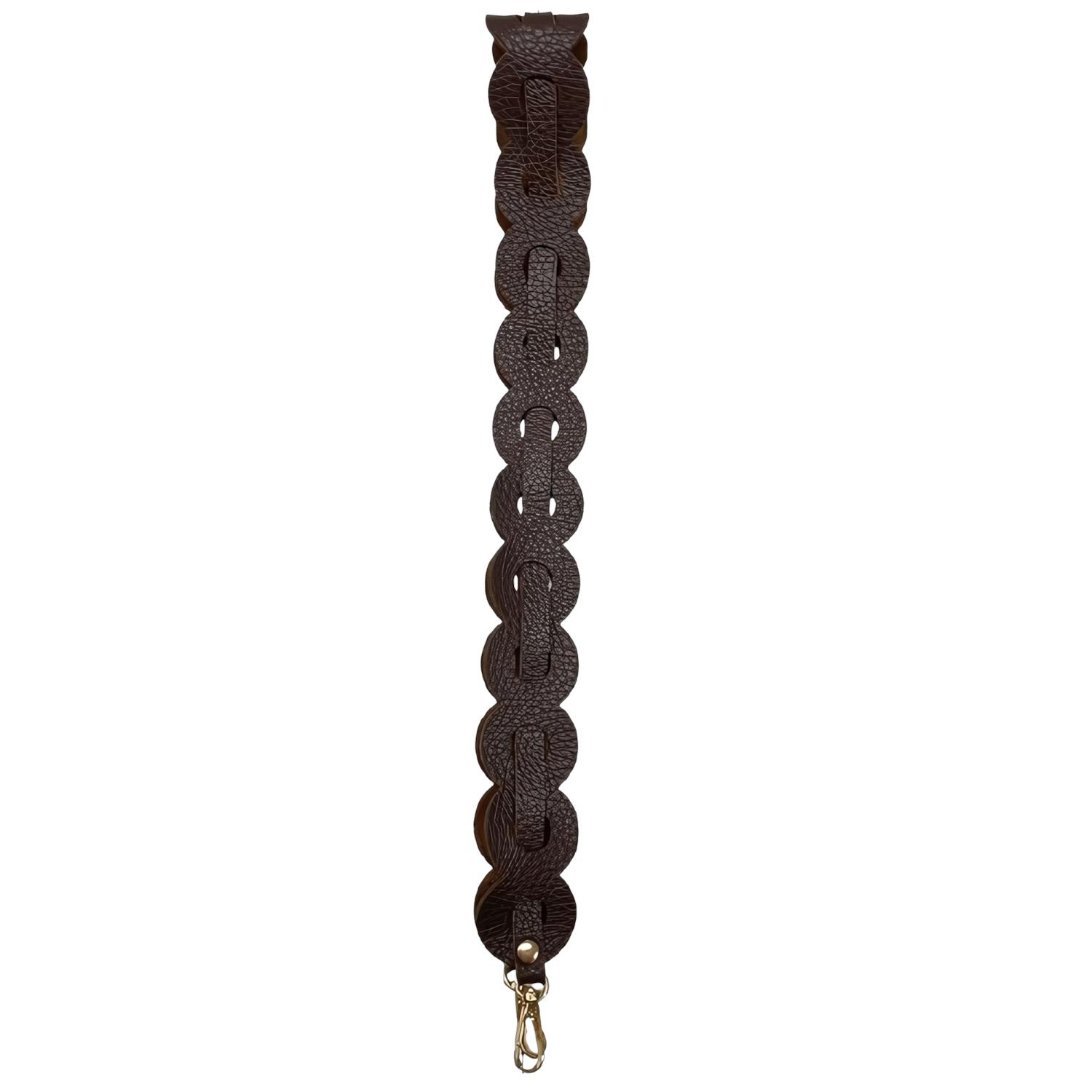 Deri Halkalı Çanta Sapı 4*85 cm YML13 Acı Kahve