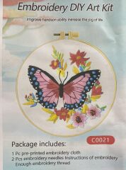 Elegant Kanaviçe Baskılı Etamin Kiti (iplik, iğne, kumaş) 15*15 cm Cz0021