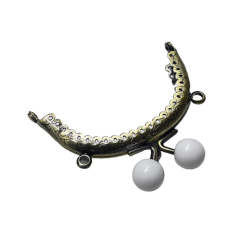 Çanta Sapı Cüzdan Bursu Boncuklu Metal 8,5cm Oval csalt16