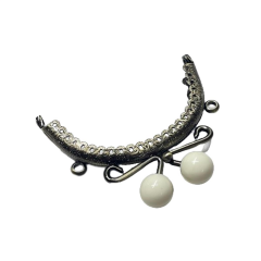 Çanta Sapı Cüzdan Bursu Boncuklu Metal 8,5cm Oval csalt16