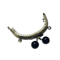 Çanta Sapı Cüzdan Bursu Boncuklu Metal 8,5cm Oval csalt16