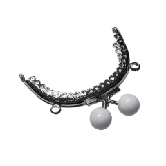 Çanta Sapı Cüzdan Bursu Boncuklu Metal 8,5cm Oval csalt16