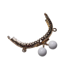 Çanta Sapı Cüzdan Bursu Boncuklu Metal 8,5cm Oval csalt16