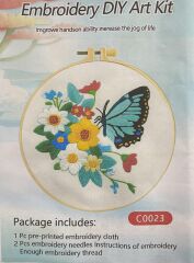 Elegant Kanaviçe Baskılı Etamin Kiti (iplik, iğne, kumaş) 15*15 cm Cz0023