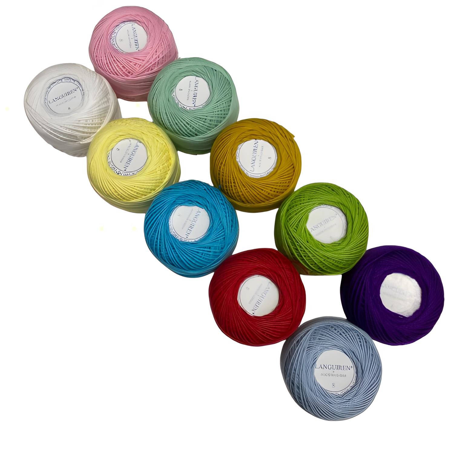 Languiren Koton Perle No 8 Etamin Nakış İpi 10lu Set