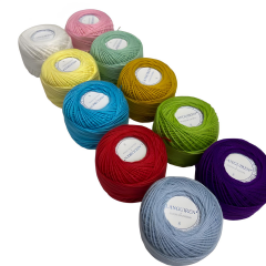 Languiren Koton Perle No 8 Etamin Nakış İpi 10lu Set