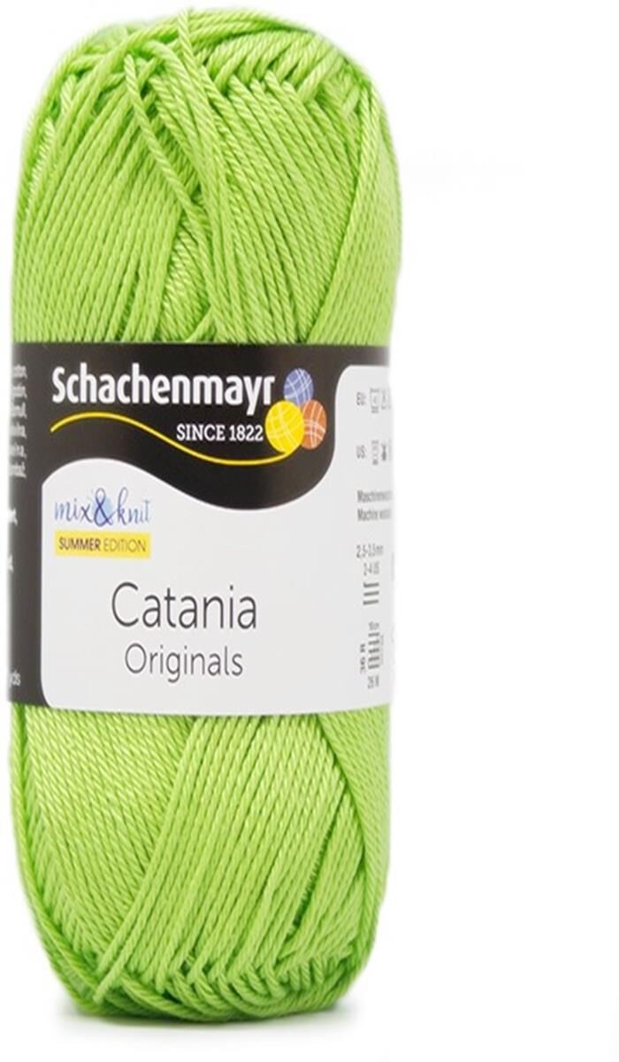 Schachenmayr Catania Pamuk Amigurumi El Örgü İpi İpliği Yünü 418 Elma Yeşili