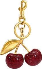 Elegant Kiraz Gold Charm Anahtarlık Çanta Aksesuarı