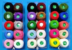 Colored Bird Koton Perle No 8 Etamin Nakış İpi İpliği 10lu Set