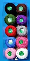 Colored Bird Koton Perle No 8 Etamin Nakış İpi İpliği 10lu Set
