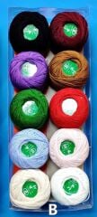 Colored Bird Koton Perle No 8 Etamin Nakış İpi İpliği 10lu Set